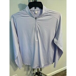 Under Armour 1/4 Zip Pullover Womens 2XL Lavender EUC Mesh Shoulder Mock Neck